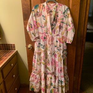 Banjanan, NEW WITH TAGS, Bazaar dress Halsbrook, Muse Spring print. ELEGANT!